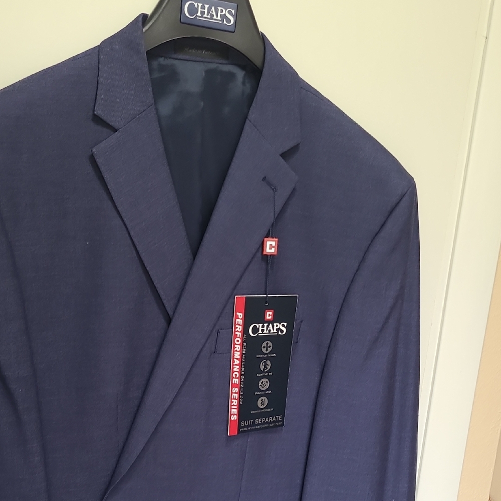 Chaps Men's Dark Navy Performance Suit Jacket